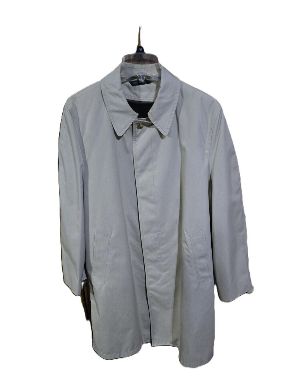 Vintage John Alexander Beige Single Breasted Mac Coat Raincoat 1970-1999 Trench